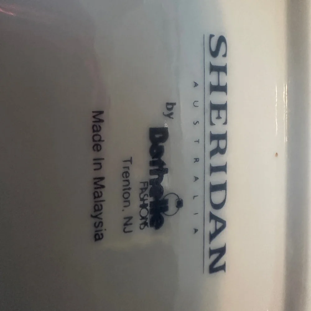 Sheridan Porcelain Ceramic Soap Dish, Cup, Blue Yellow White Flowers EUC